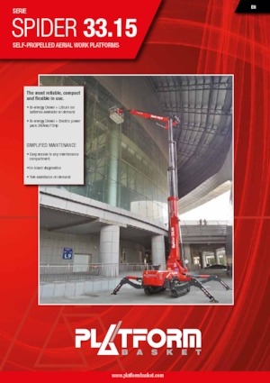 Gelenkarbeitsbühnen auf Raupen Platform Basket SPIDER 33.15