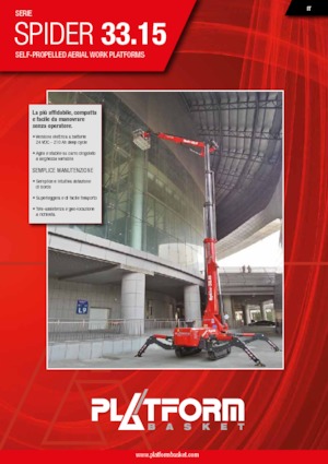 Gelenkarbeitsbühnen auf Raupen Platform Basket SPIDER 33.15