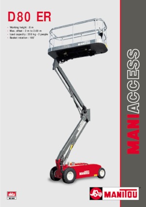 Gelenkarbeitsbühnen auf Rädern Manitou D 80 ER *