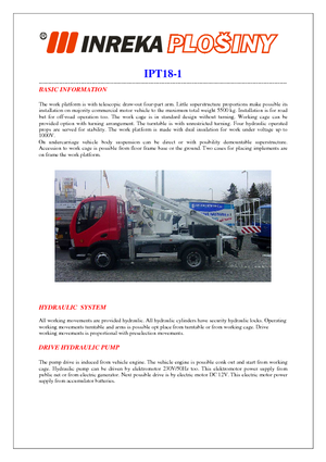 LKW-Teleskoparbeitsbühnen Inreka IPT 18-1