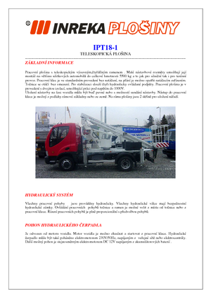 LKW-Teleskoparbeitsbühnen Inreka IPT 18-1