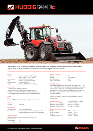 Baggerlader Huddig 1260 C