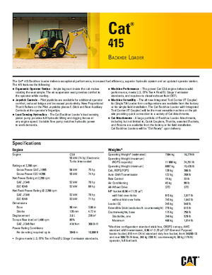 Baggerlader Caterpillar 415