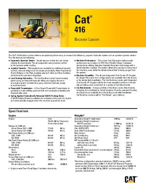 Baggerlader Caterpillar 416