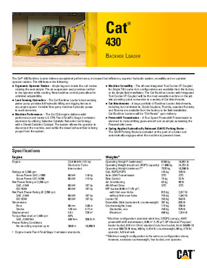 Baggerlader Caterpillar 430