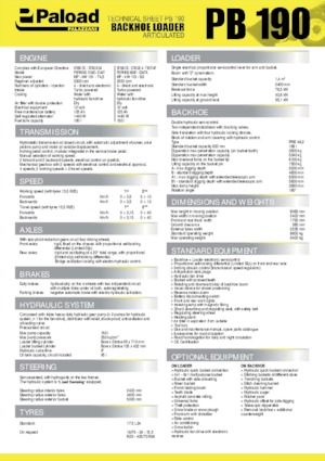 Baggerlader Palazzani PB 190