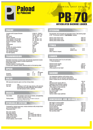 Baggerlader Palazzani PB 70.2