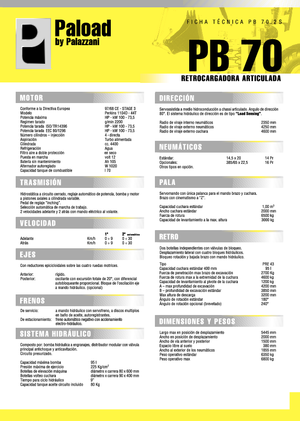 Baggerlader Palazzani PB 70