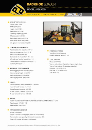 Baggerlader PowerPlus PBL300S