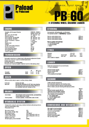 Baggerlader Palazzani PB 60