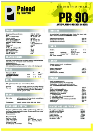 Baggerlader Palazzani PB 90