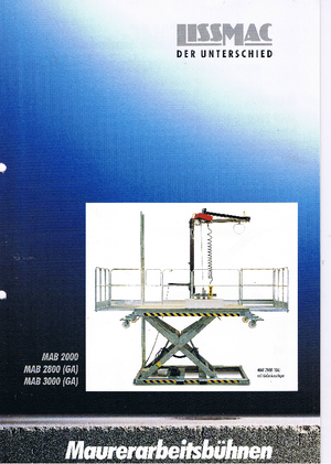 Maurerarbeitsbühnen Lissmac MAB 2800