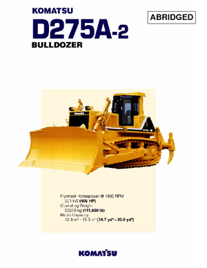 Kettendozer Komatsu D275A-2