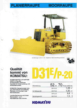 Kettendozer Komatsu D31E-20