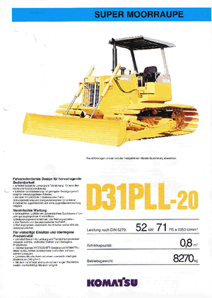 Kettendozer Komatsu D31PLL-20