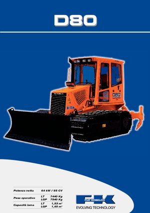 Kettendozer Fiat Kobelco D 80 LT