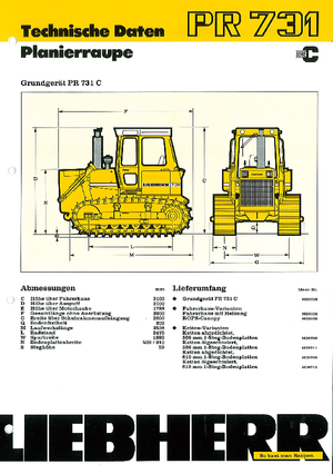 Kettendozer Liebherr PR 731 C