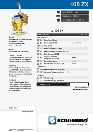 Holzhäcksler Schliesing 105 ZX