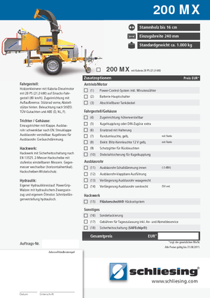 Holzhäcksler Schliesing 200 MX