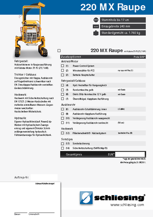 Holzhäcksler Schliesing 220 MX Raupe