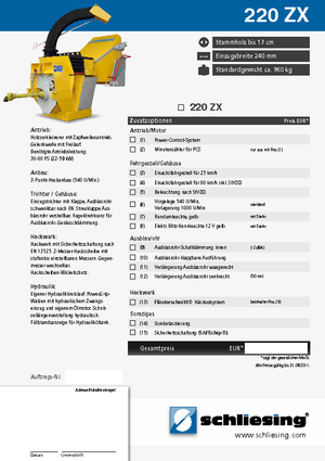 Holzhäcksler Schliesing 220 ZX
