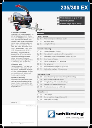 Holzhäcksler Schliesing 300 EX