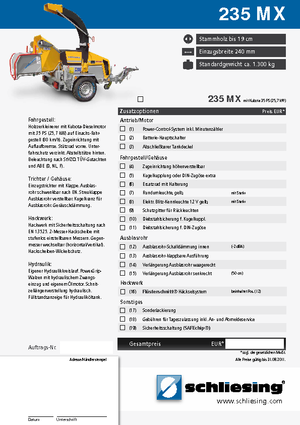 Holzhäcksler Schliesing 235 MX