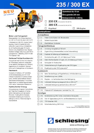 Holzhäcksler Schliesing 300 EX
