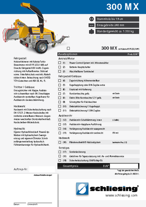 Holzhäcksler Schliesing 300 MX