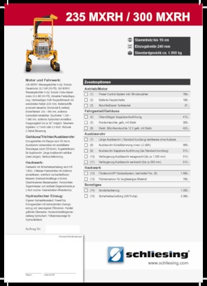Holzhäcksler Schliesing 235 MXRH Raupe