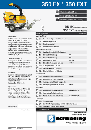 Holzhäcksler Schliesing 350 EX