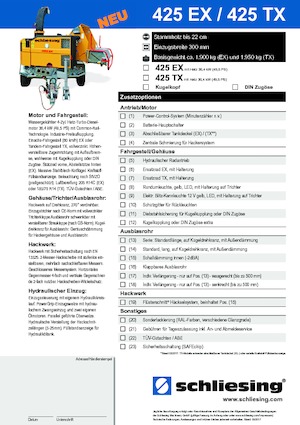 Holzhäcksler Schliesing 425 TX