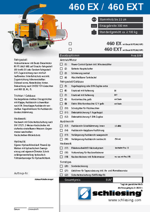 Holzhäcksler Schliesing 460 EX