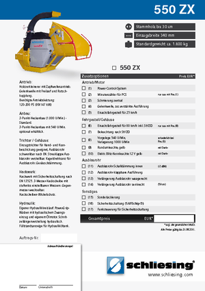 Holzhäcksler Schliesing 550 ZX Forst