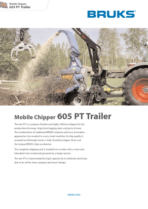 Holzhäcksler Bruks 605 PT Trailer