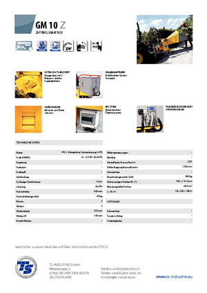 Holzhäcksler TS-Industrie GM 10 Z