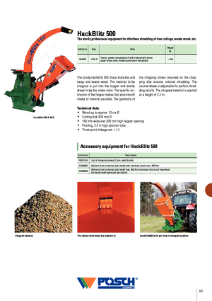 Holzhäcksler Posch HackBlitz 500/100 Z-W-D