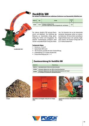 Holzhäcksler Posch HackBlitz 500/100 Z-W-D