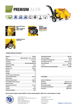 Holzhäcksler TS-Industrie Premium 22 ER