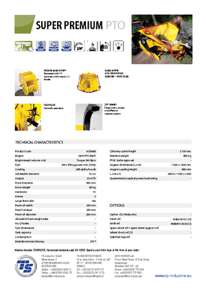 Holzhäcksler TS-Industrie Super Premium PTO