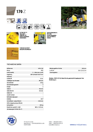 Holzhäcksler TS-Industrie TS 170 Z