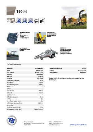 Holzhäcksler TS-Industrie TS 190 M