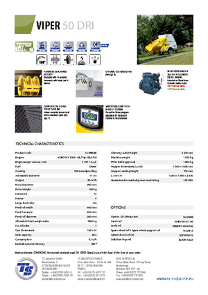 Holzhäcksler TS-Industrie Viper 50 DRI