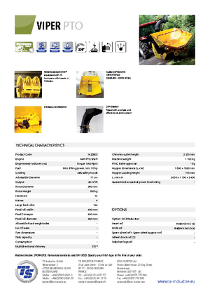 Holzhäcksler TS-Industrie Viper PTO