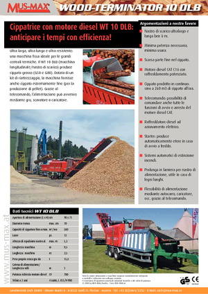 Holzhäcksler MUS-MAX Wood-Terminator 10 DLB