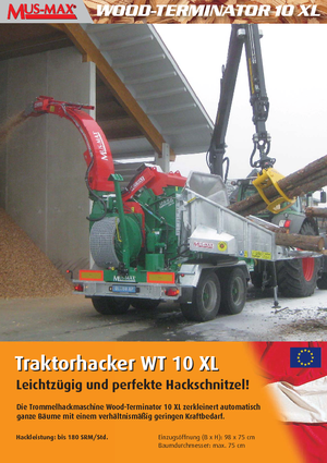 Holzhäcksler MUS-MAX Wood-Terminator 10 XL Z