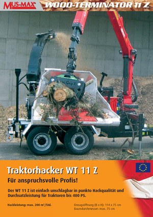 Holzhäcksler MUS-MAX Wood-Terminator 11 Z