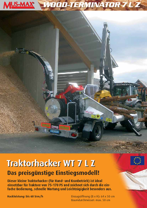 Holzhäcksler MUS-MAX Wood-Terminator 7 LZ