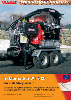 Holzhäcksler MUS-MAX Wood-Terminator 8 XL Z