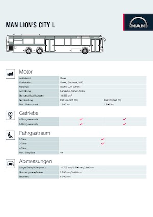 Stadt­busse MAN Lion’s City L